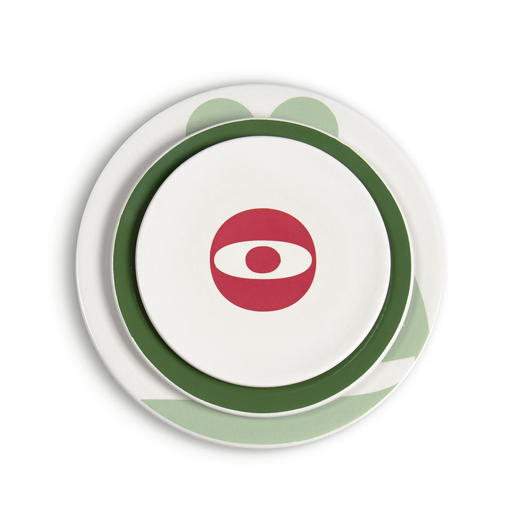 Lots de 3 assiettes (Petite, Moyenne, Grande) | Vert Sboula| Rouge Dem Lghzall | Vert Zitoun