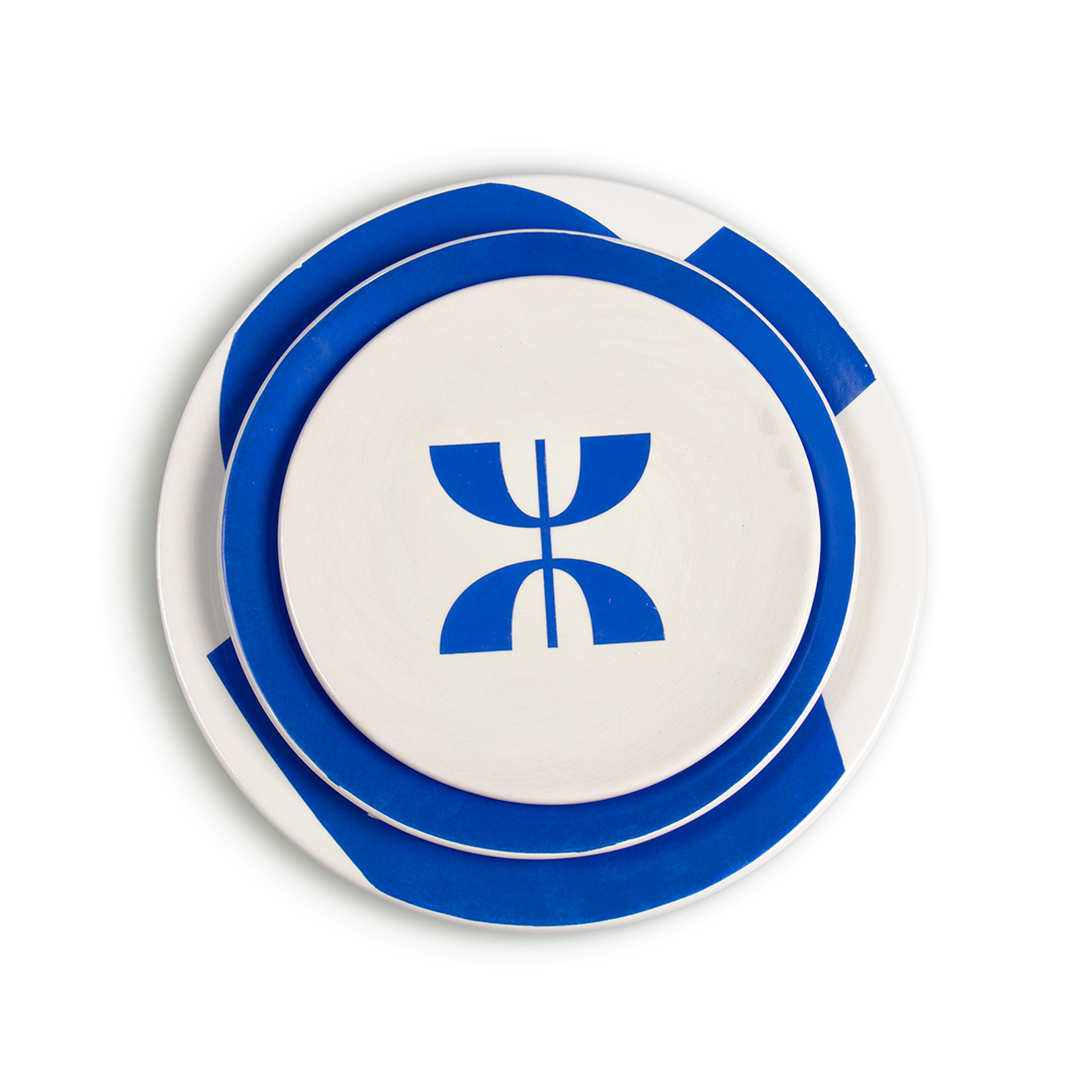 Lots de 3 assiettes (Petite, Moyenne, Grande) | Bleu Majorelle |