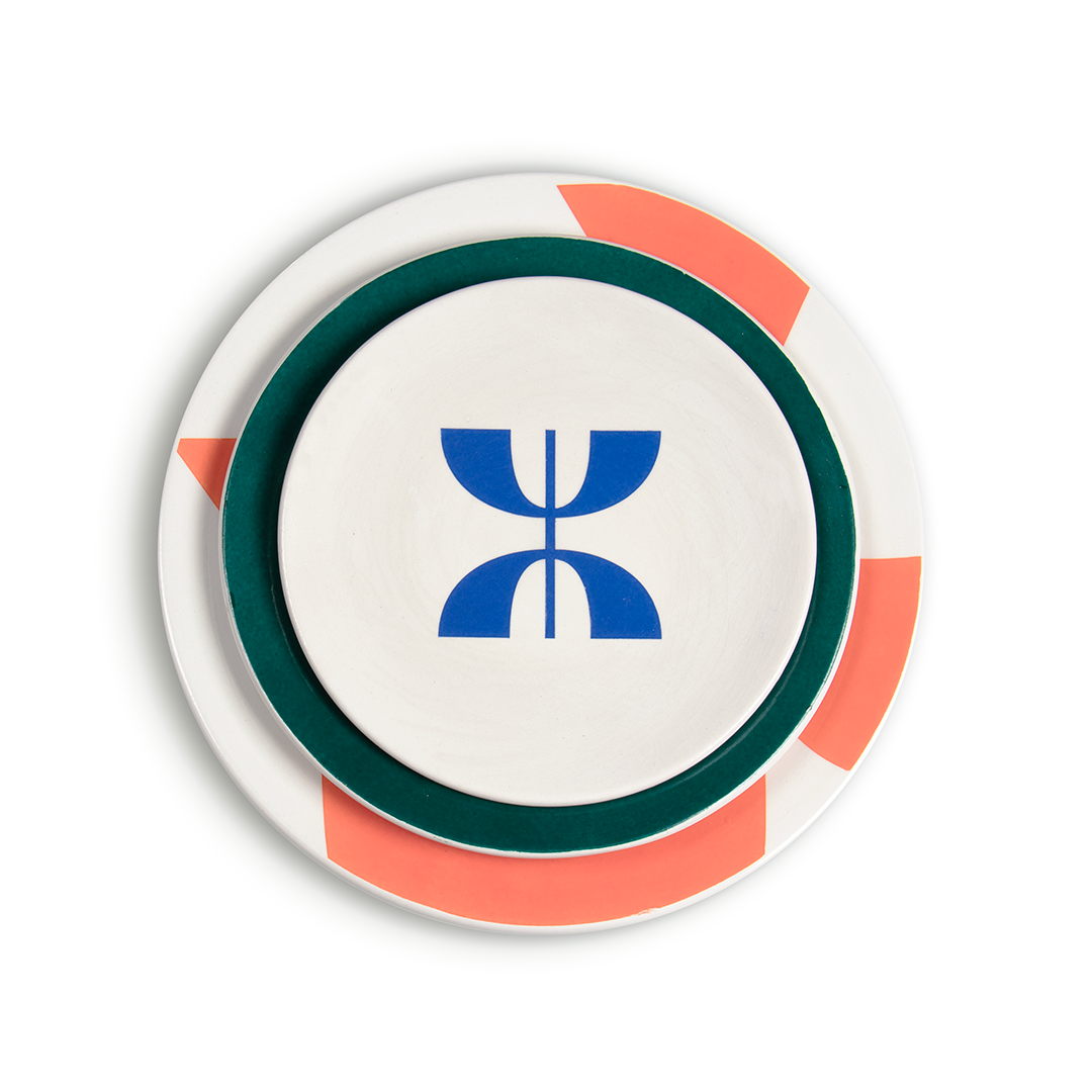 Lots de 3 assiettes (Petite, Moyenne, Grande) | Bleu Majorelle | Orange Limoni  | Vert Lkhzi