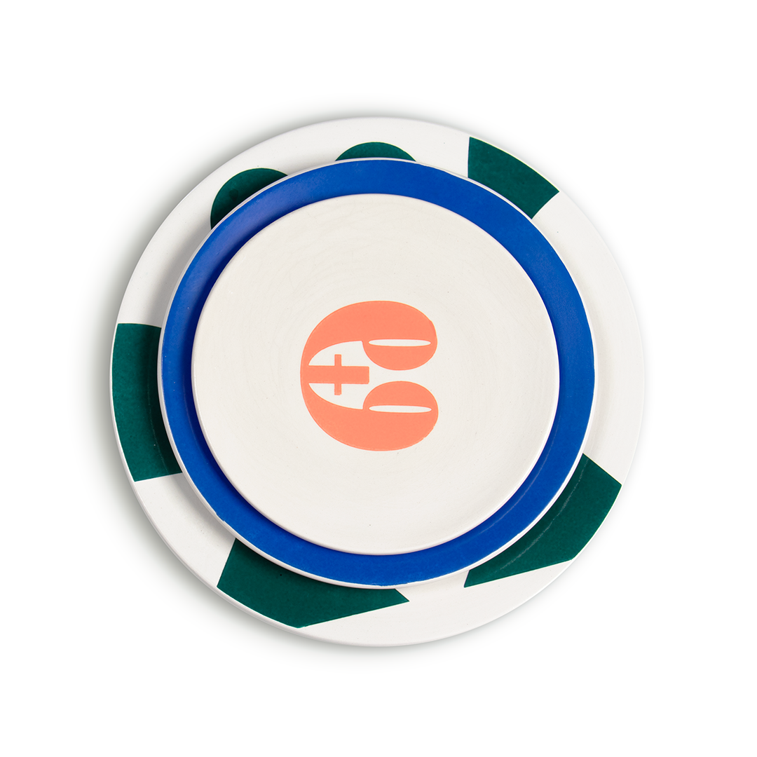 Lots de 3 assiettes (Petite, Moyenne, Grande) | Bleu Majorelle | Orange Limoni  | Vert Lkhzi