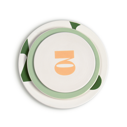 Lots de 3 assiettes (Petite, Moyenne, Grande) | Vert Sboula | Jaune Semni | Vert Louz